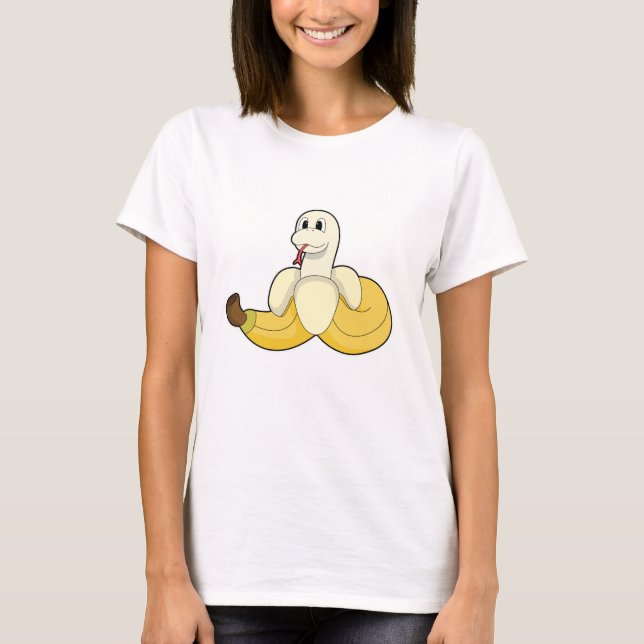 T-shirt Serpent avec banane (Devant)