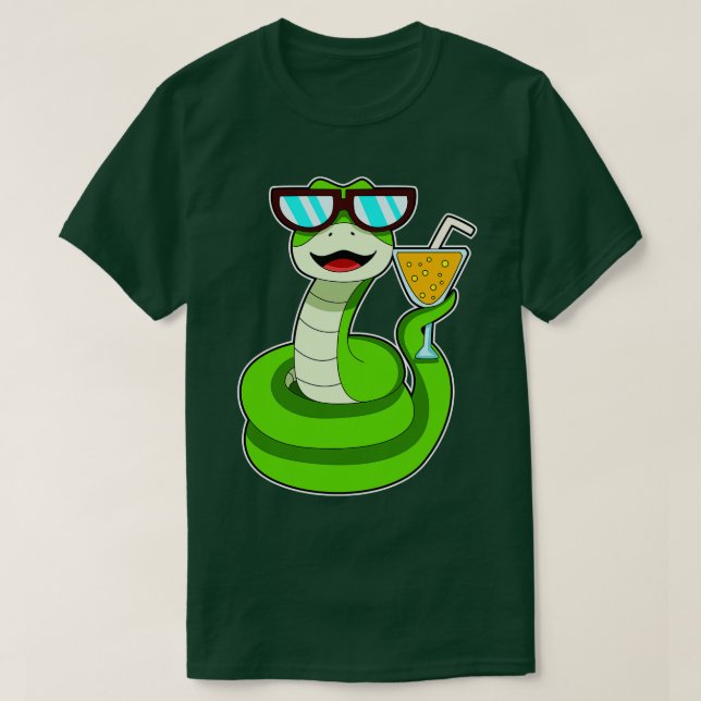 T-shirt Serpent avec boisson (Design devant)