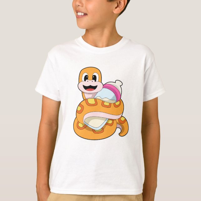 T-shirt Serpent avec bouteille Baby (Devant)