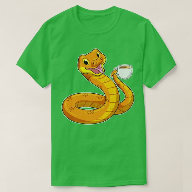 T-shirt Serpent avec coupe de café 2 (Design devant)