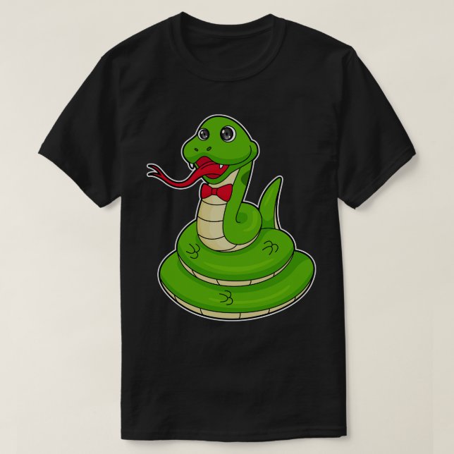 T-shirt Serpent avec cravate de cabot (Design devant)