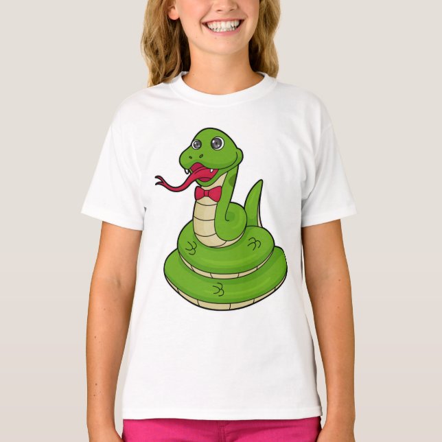 T-shirt Serpent avec cravate de cabot (Devant)
