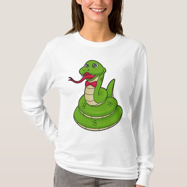 T-shirt Serpent avec cravate de cabot (Devant)