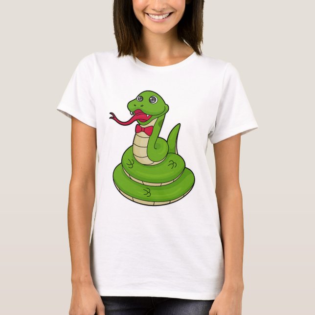 T-shirt Serpent avec cravate de cabot (Devant)