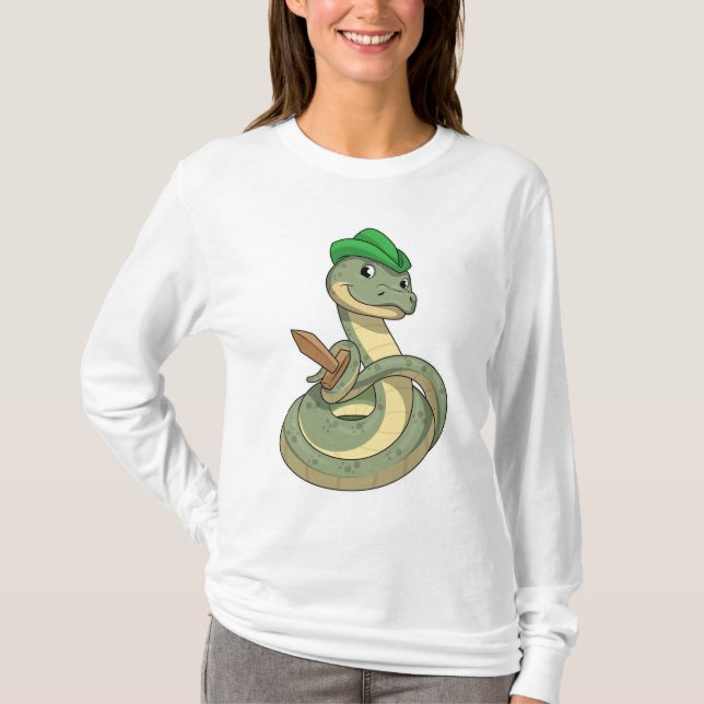 T-shirt Serpent avec épée (Devant)