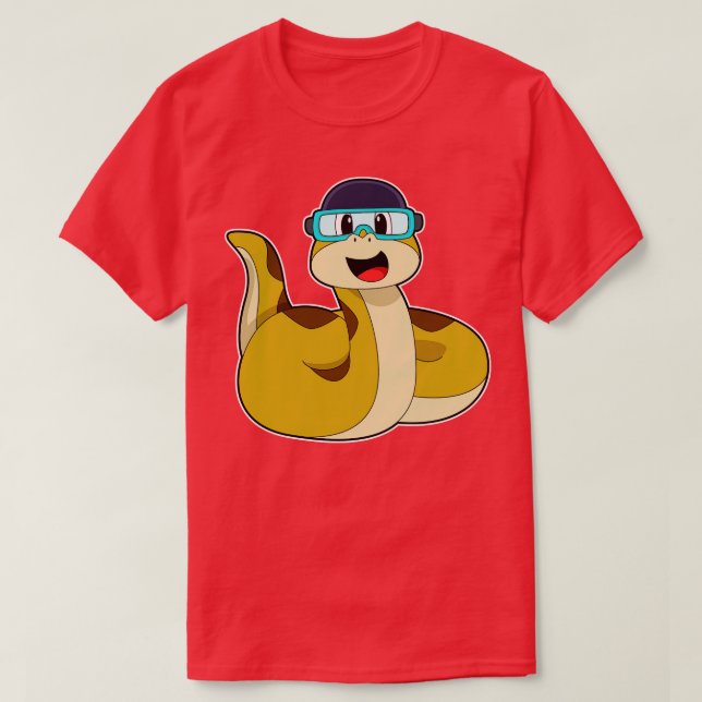 T-shirt Serpent avec lunettes de natation (Design devant)