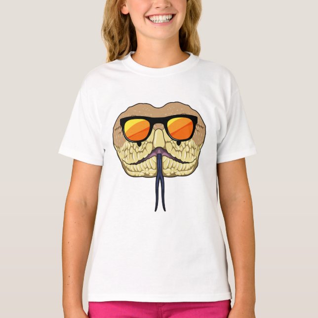 T-shirt Serpent avec lunettes de soleil (Devant)