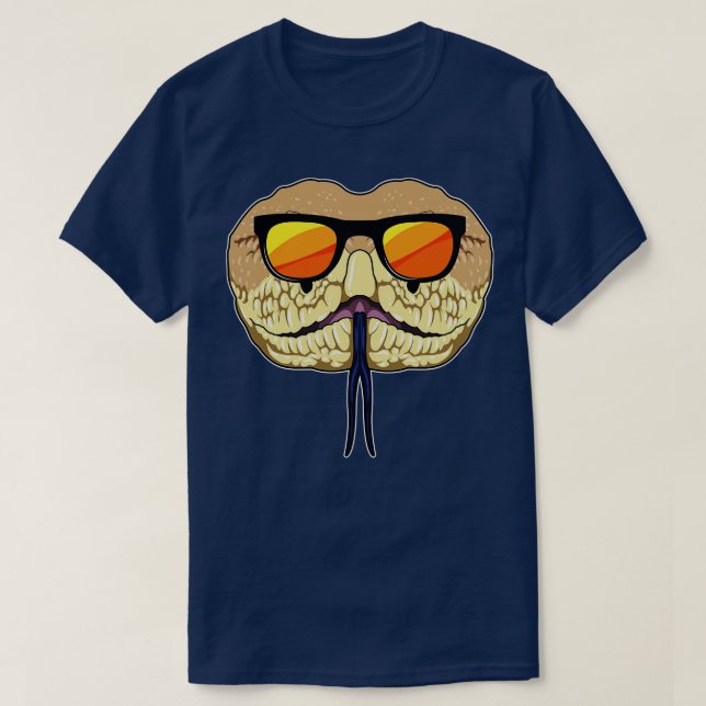 T-shirt Serpent avec lunettes de soleil (Design devant)