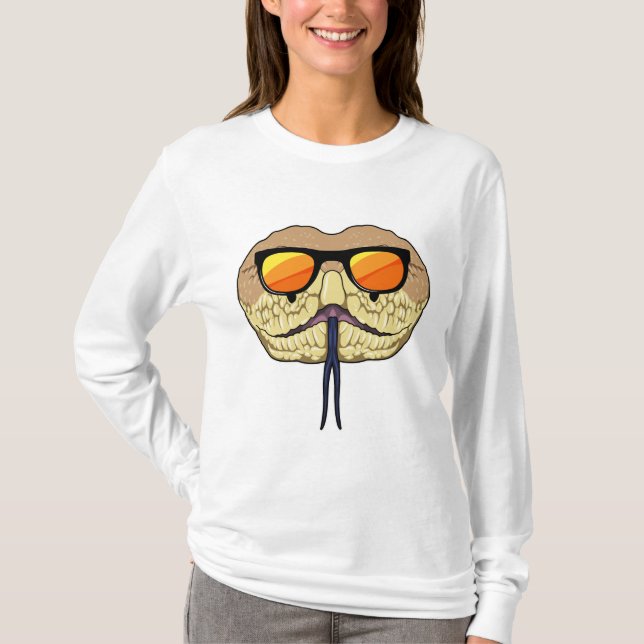 T-shirt Serpent avec lunettes de soleil (Devant)