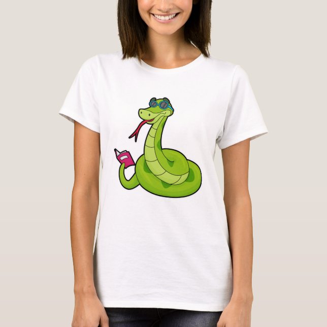 T-shirt Serpent avec lunettes de soleil & Réserver (Devant)