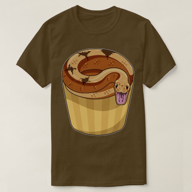 T-shirt Serpent avec muffin 2 (Design devant)