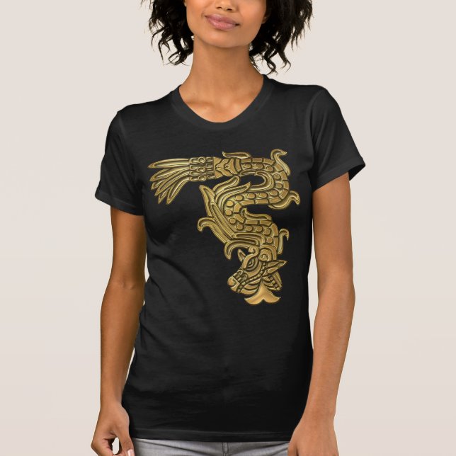 T-shirt Serpent aztèque d'or (Devant)