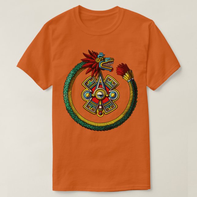 T-shirt Serpent aztèque Ouroboros (Design devant)