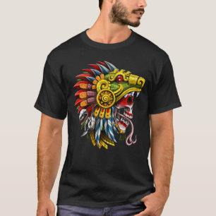 T-shirt Serpent Aztèque Serpent Guerrier du crâne