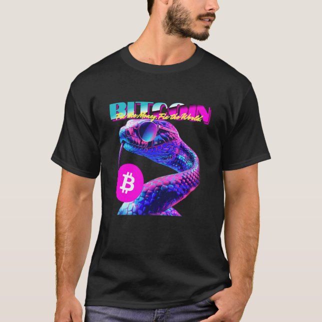 T-shirt Serpent Bitcoin (Déclaration drôle de BTC dans le  (Devant)