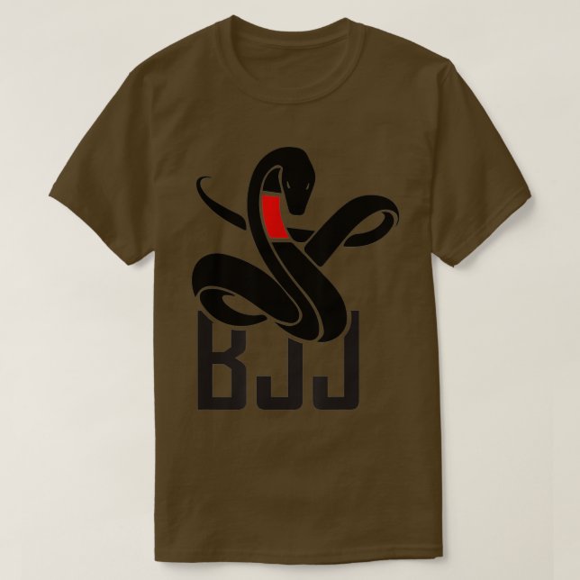 T-shirt Serpent brésilien Jiujitsu Mamba par ceinture noir (Design devant)