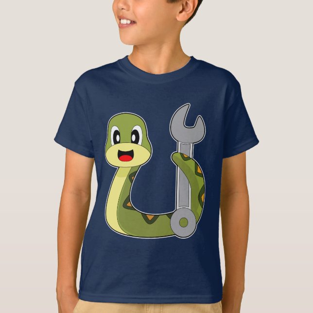 T-shirt Serpent, clé mécanique (Devant)