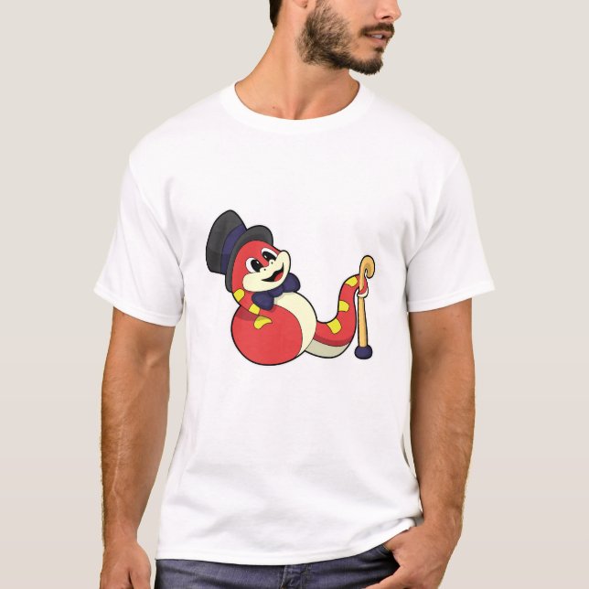 T-shirt Serpent comme chambre avec Casquette (Devant)