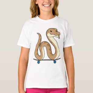 T-shirt Serpent comme patineur avec skateboard