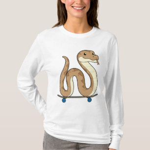 T-shirt Serpent comme patineur avec skateboard