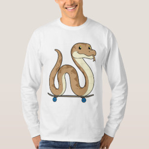 T-shirt Serpent comme patineur avec skateboard