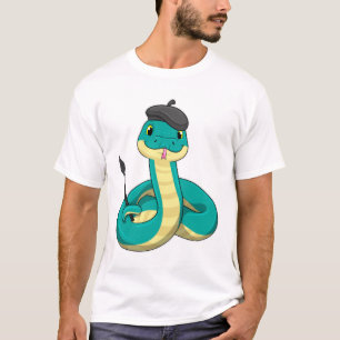 T-shirt Serpent comme peintre avec pinceau