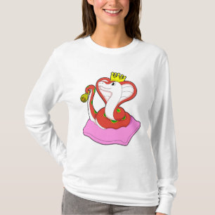 T-shirt Serpent comme roi avec Couronne