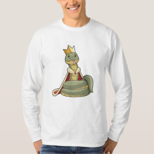 T-shirt Serpent comme roi avec Couronne