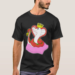 T-shirt Serpent comme roi avec Couronne