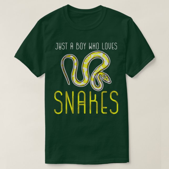 T-shirt Serpent cool Art Juste Un Garçon Qui Aime Les Serp (Design devant)