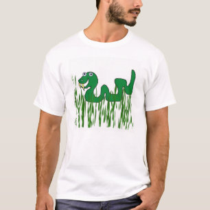 T-shirt serpent dans l'herbe