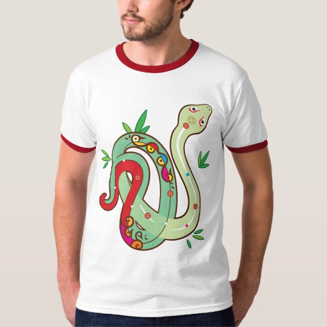 T-shirt Serpent d'argent (Devant)