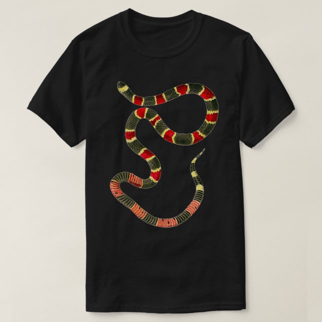 T-shirt Serpent de corail Slitherme Reptile rayé Premium (Design devant)