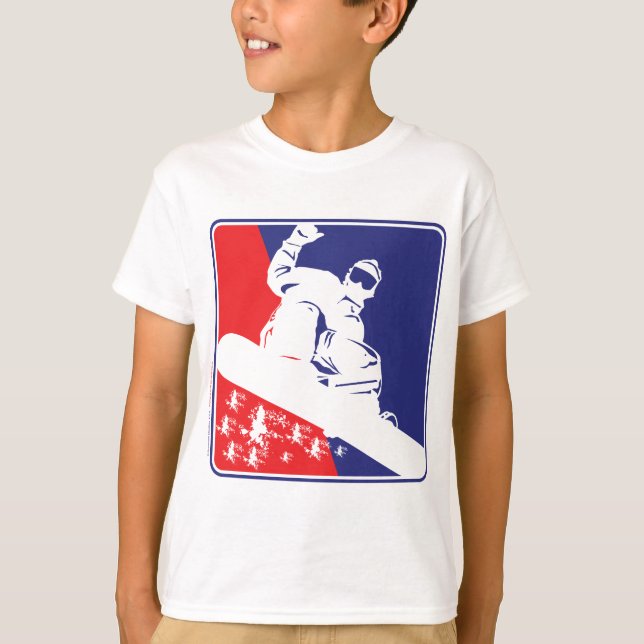 T-shirt Serpent-des-neiges-Rouge-Blanc-et-Bleu (Devant)