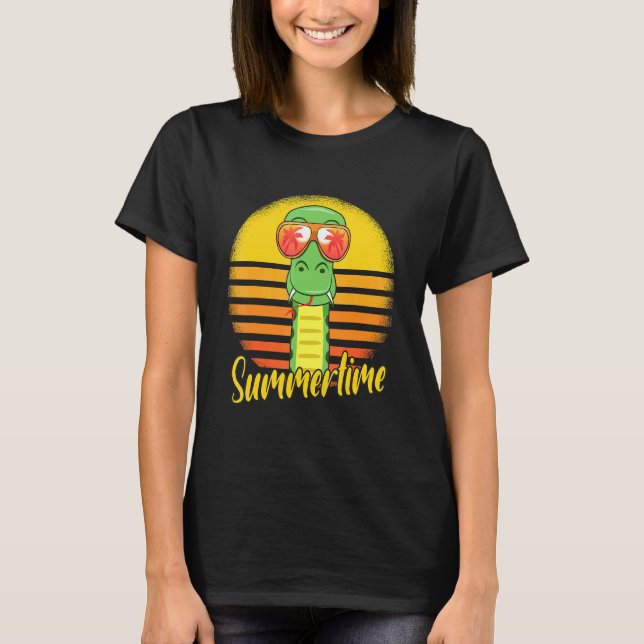 T-shirt Serpent d'été Rétro Sunset Beach Vacances Serpent (Devant)