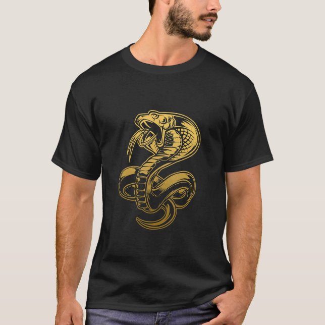 T-shirt Serpent d'or Shaolin Kung Fu (Devant)