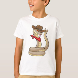 T-shirt Serpent en cowboy avec Écharpe