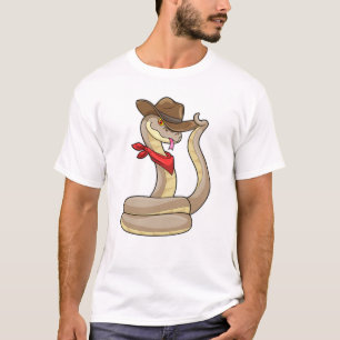 T-shirt Serpent en cowboy avec Écharpe