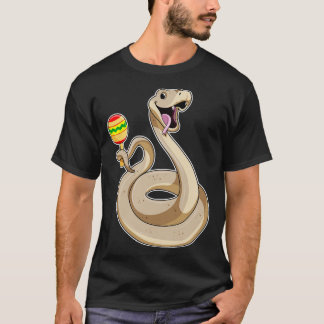T-shirt Serpent en musicien avec Maracas