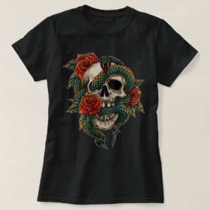 T-shirt Serpent et crâne