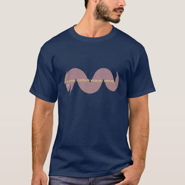 T-shirt Serpent indien avec sanskrit (Devant)