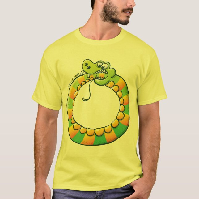 T-shirt Serpent mordant sa propre queue (Devant)
