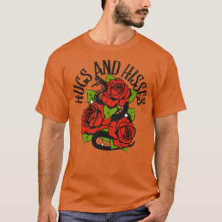 T-shirt Serpent Roses rouges Hugues et Hisses Grunge Vinta