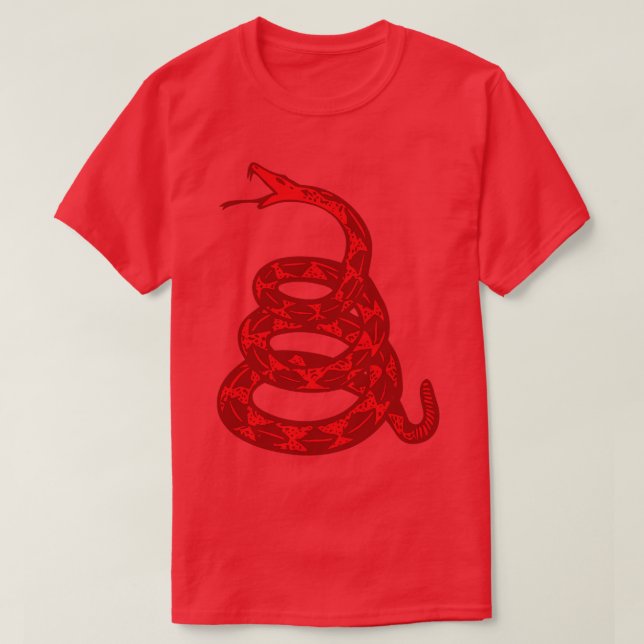 T-shirt Serpent rouge sans grain (Design devant)