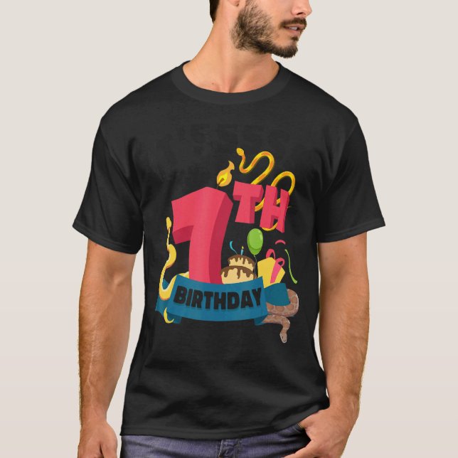 T-shirt Serpent Serpent C'Est Mon 7E Anniversaire (Devant)