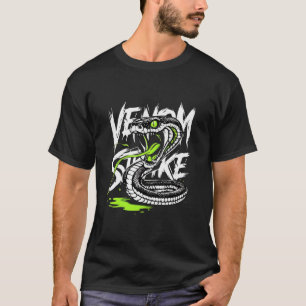 T-shirt Serpent trempé à la vapeur avec dessin textuel de 
