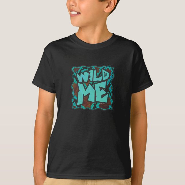 T-shirt Serpent Wild Me Impression Brown et Turquoise (Devant)
