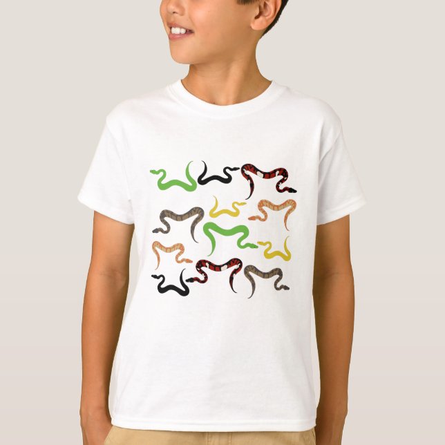 T-shirt Serpents colorés Python Reptile Motif (Devant)