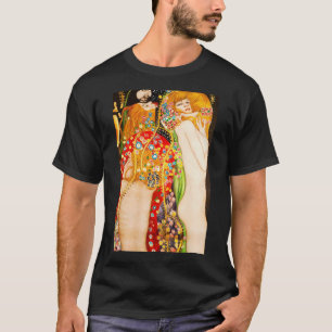 T-shirt Serpents D'Eau Hd Ii Par Gustav Klimt 1907 Élevé