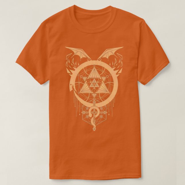 T-shirt Serpents dorés de l'Alchimie (Design devant)